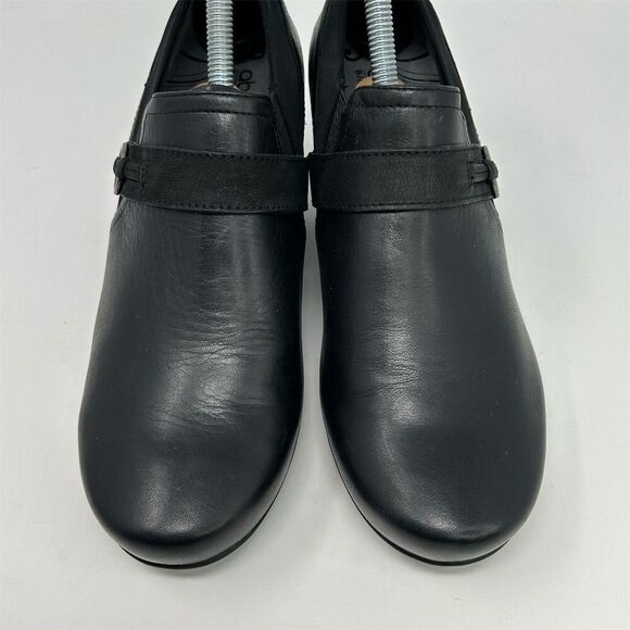 Abeo Raine Black Leather Slip-On Ankle Bootie Pumps Size 8 Neutral Fall - Picture 5 of 10